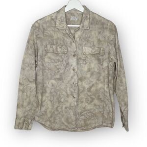 Como Sport Cobra Golf Button Up 100% Wool Shirt Flannel Italy Men Size XL Flawed